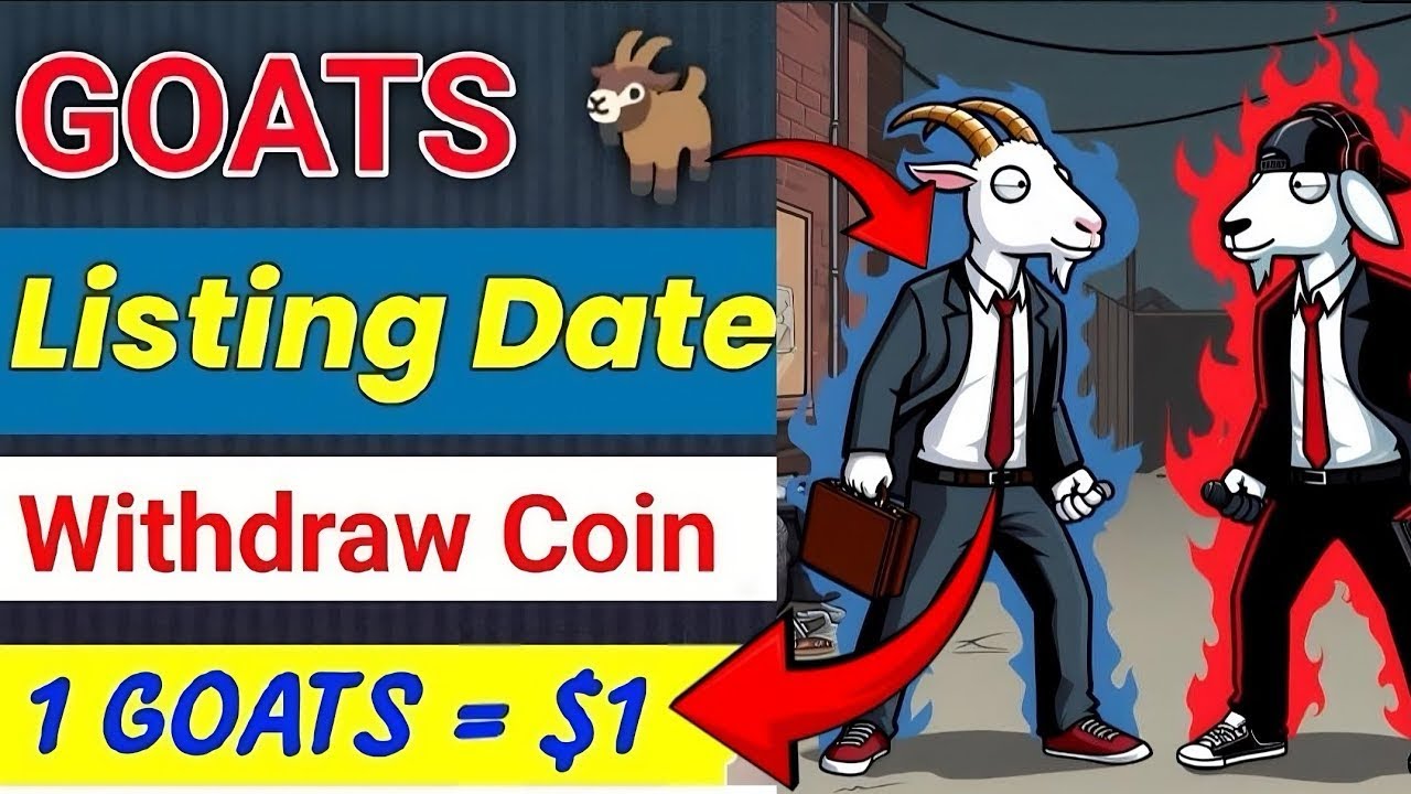 Goats Airdrop listing price confirmed I goats listing date I goats token trading live | #goats