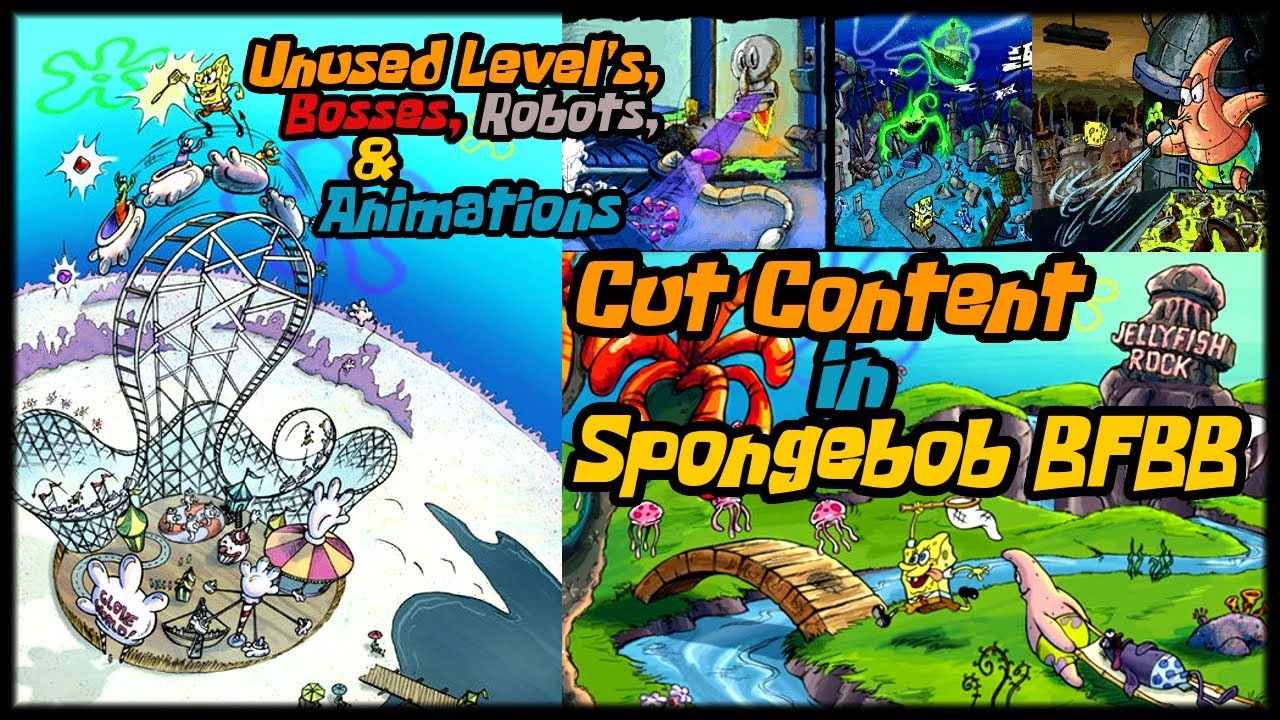 SpongeBob Battle for Bikini Bottom - Cut Content (Unused Levels, Bosses, Robots & Animations)