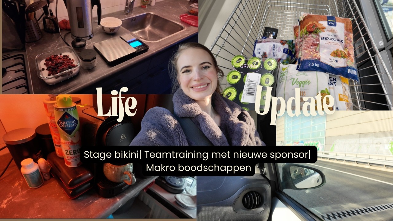 Stage bikini | Teamtraining met nieuwe sponsor| Makro boodschappen
