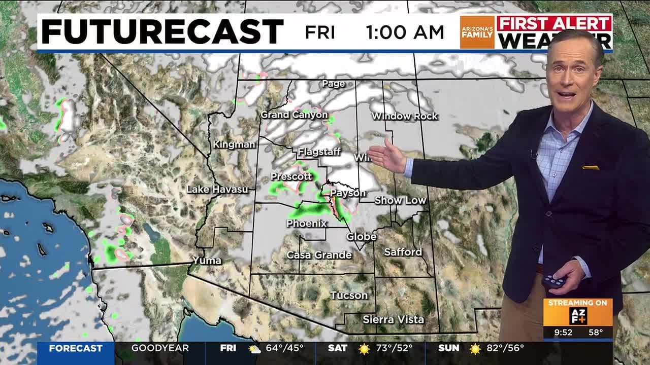 Third winter storm has arrived; here's how much snow Arizona will get