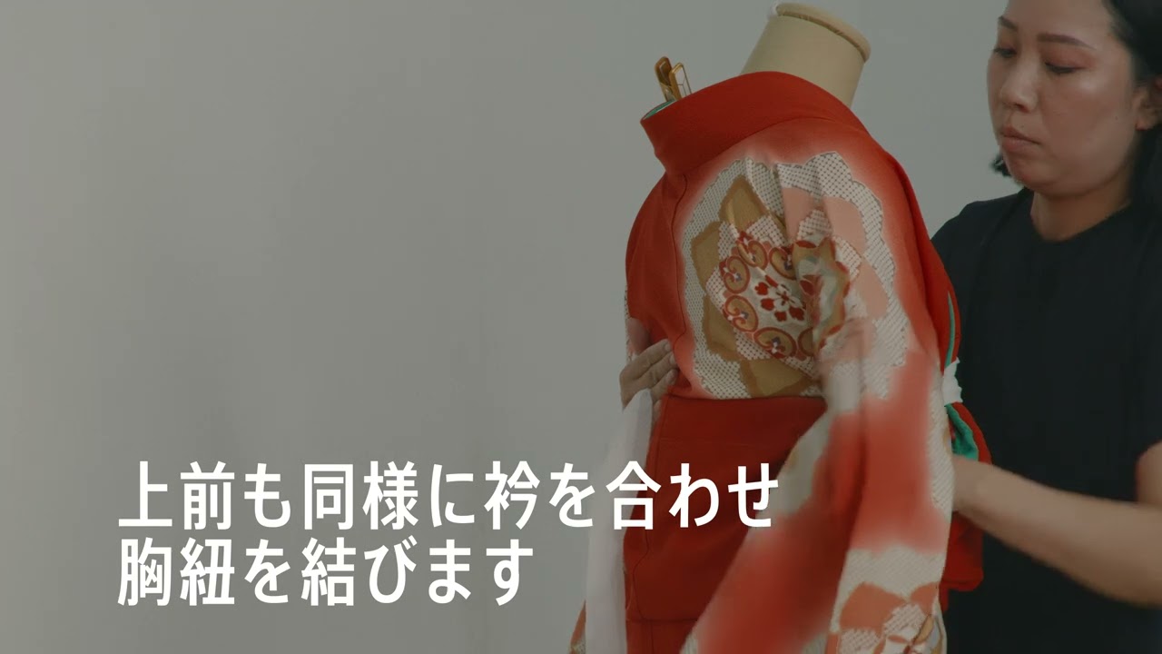 振袖 着付け　#美デジ #ふくら雀 #荘司礼子 #国際文化学園