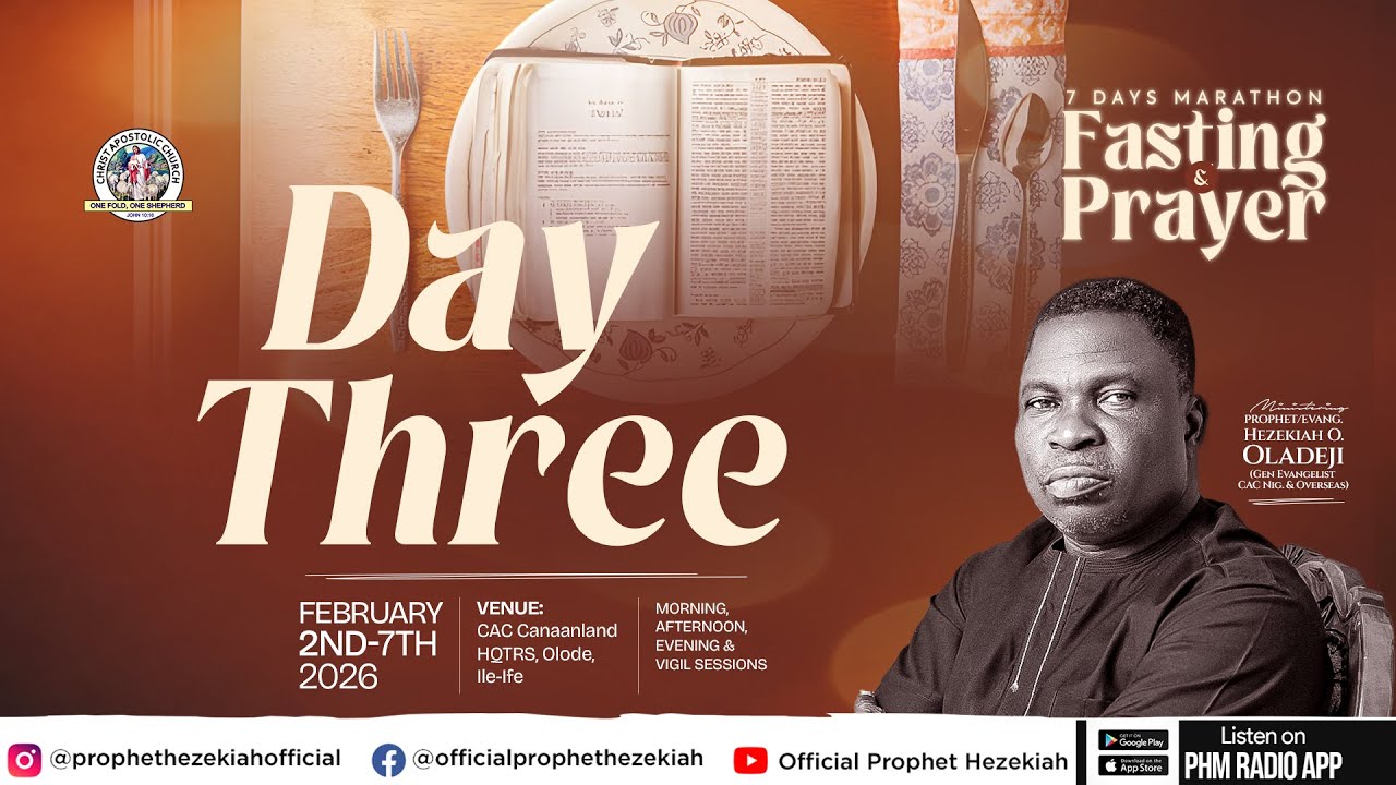 7 DAYS MARATHON FASTING & PRAYER || DAY 3 || AFTERNOON SESSION || PHMEDIA LIVE BROADCAST