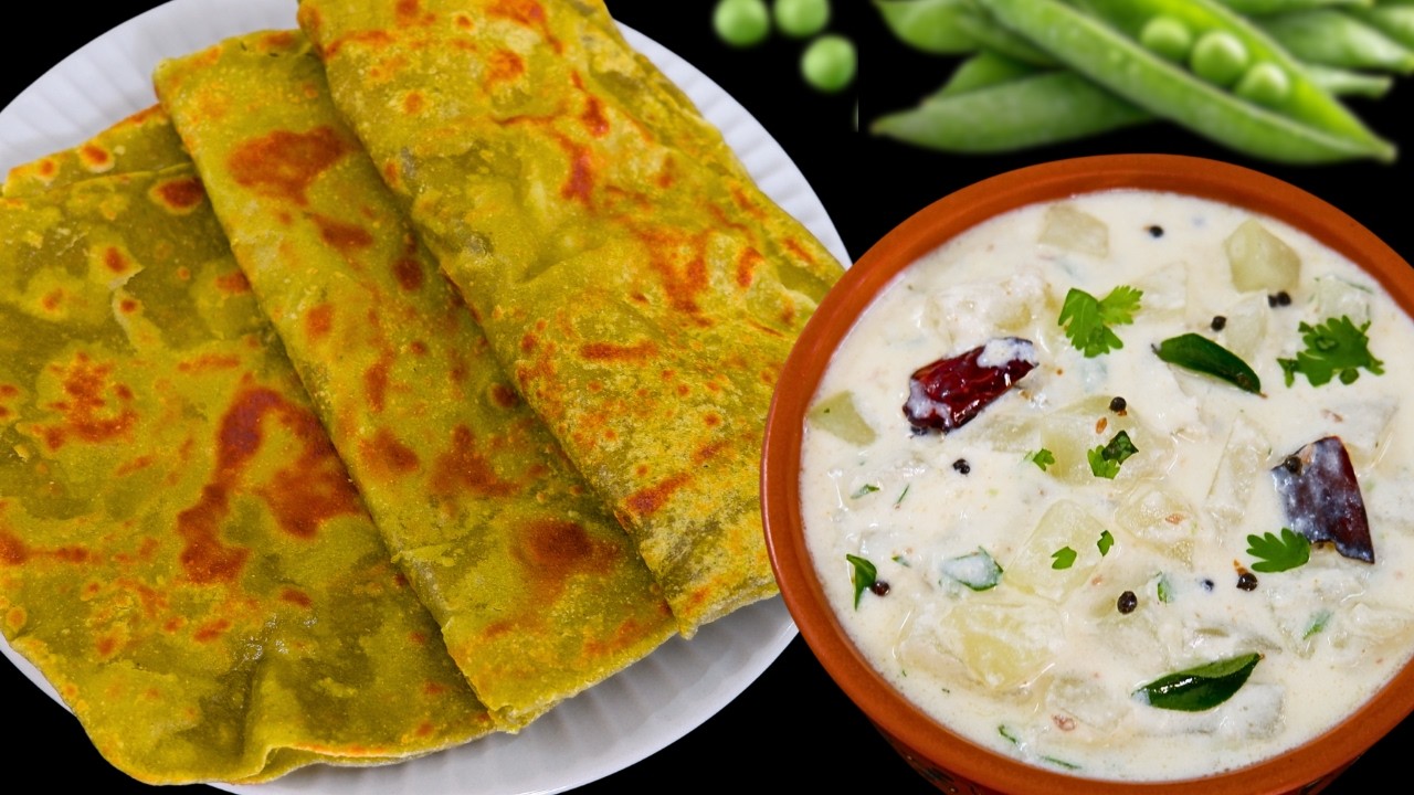 சாப்ட் லேயர் சப்பாத்தி உடன் குளிர்ச்சியான பச்சடி - ஹெல்த்தி காம்போ | Breakfast Recipes in Tamil