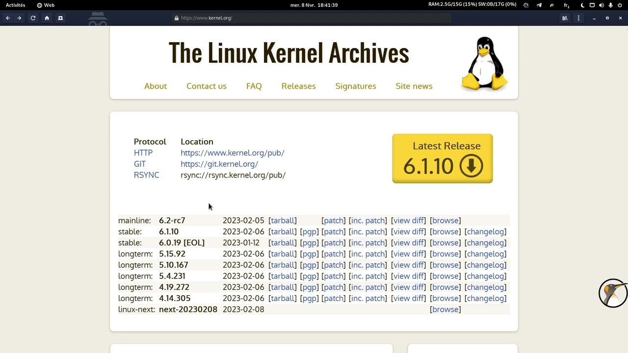 Parlons du noyau Linux un instant.