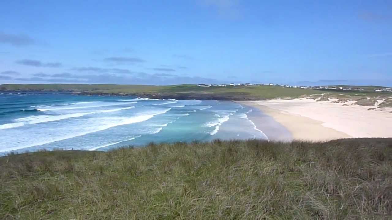 Eoropie (Eoropaidh) Beach from the cliffs, Ness, Isle of Lewis HD