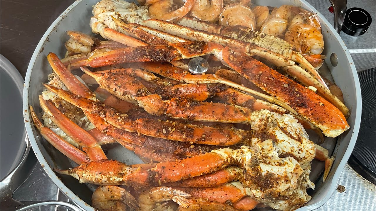 Как приготовить на пару крабовые ножки и креветки
