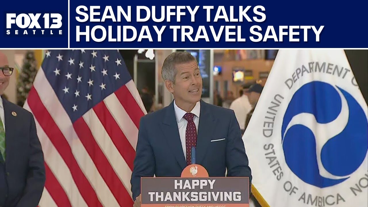 Transportation Secretary Sean Duffy discusses airport safety, etiquette ahead of holiday