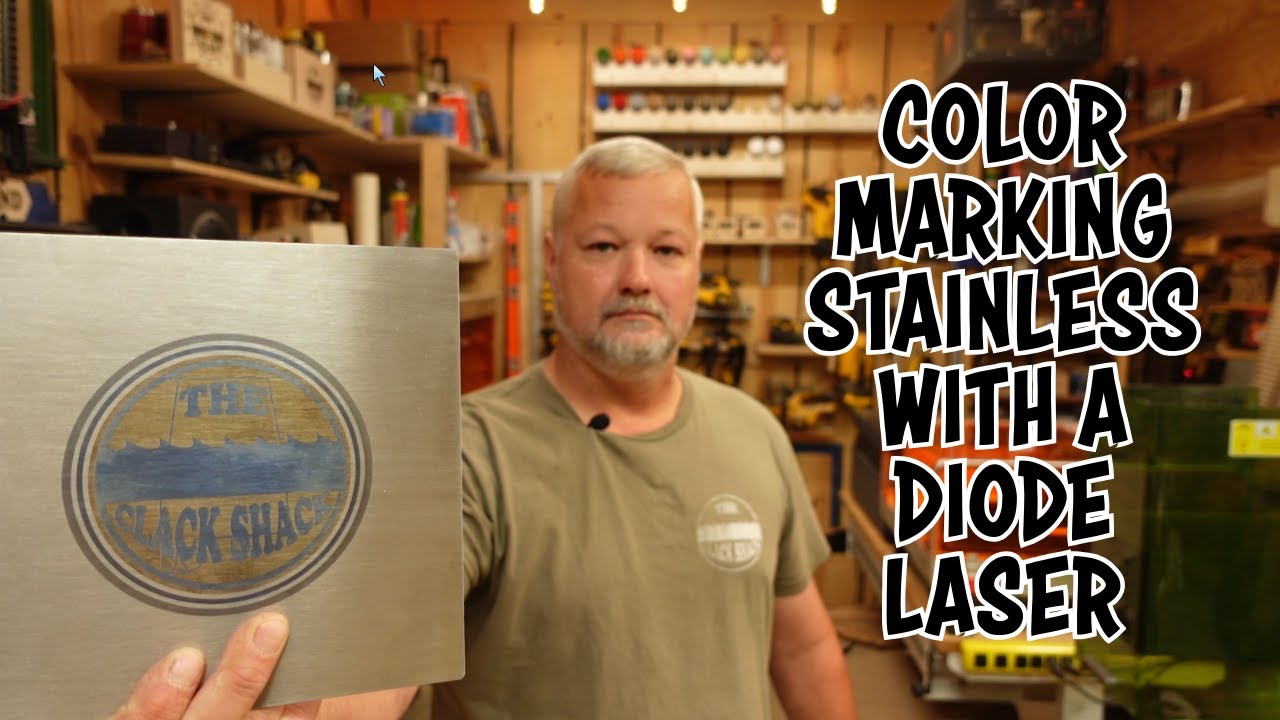 Color engraving stainless steel with a diode laser