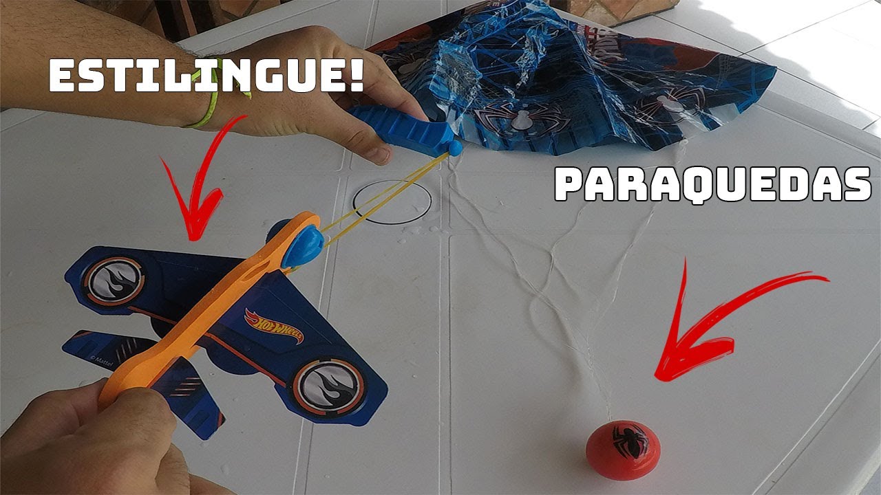 O ESTILINGUE QUE SOLTA UM AVIÃO E O PARAQUEDAS DE BOLINHA!