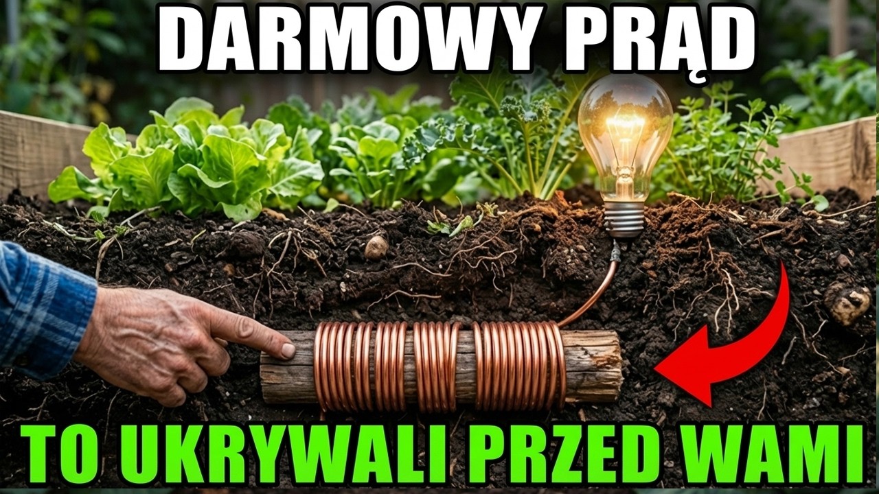 Miedź + drewno w ziemi = NIESKOŃCZONA energia_ Sekretny system &bdquo;ELEKTRYCZNEJ ziemi&rdquo;