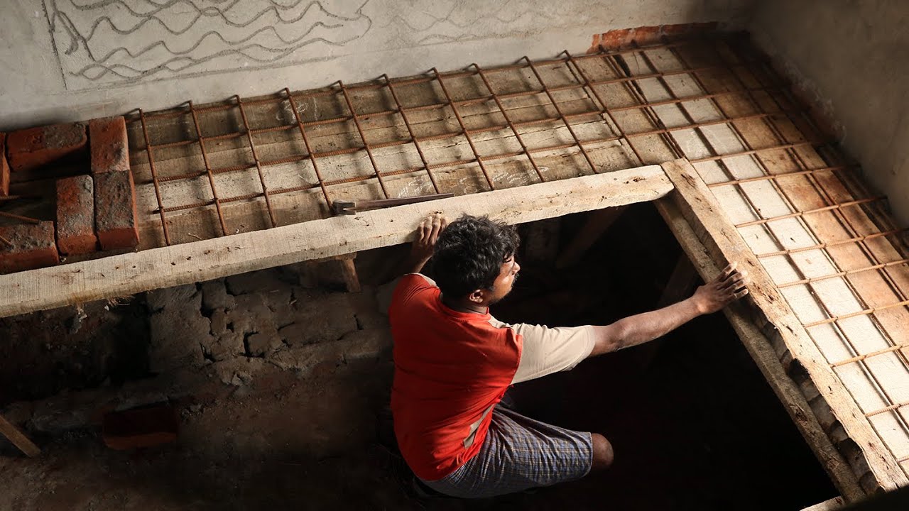 Concrete Kitchen Stage | Modular Kitchen Cement Table | Making of Kitchen Cooking Platform