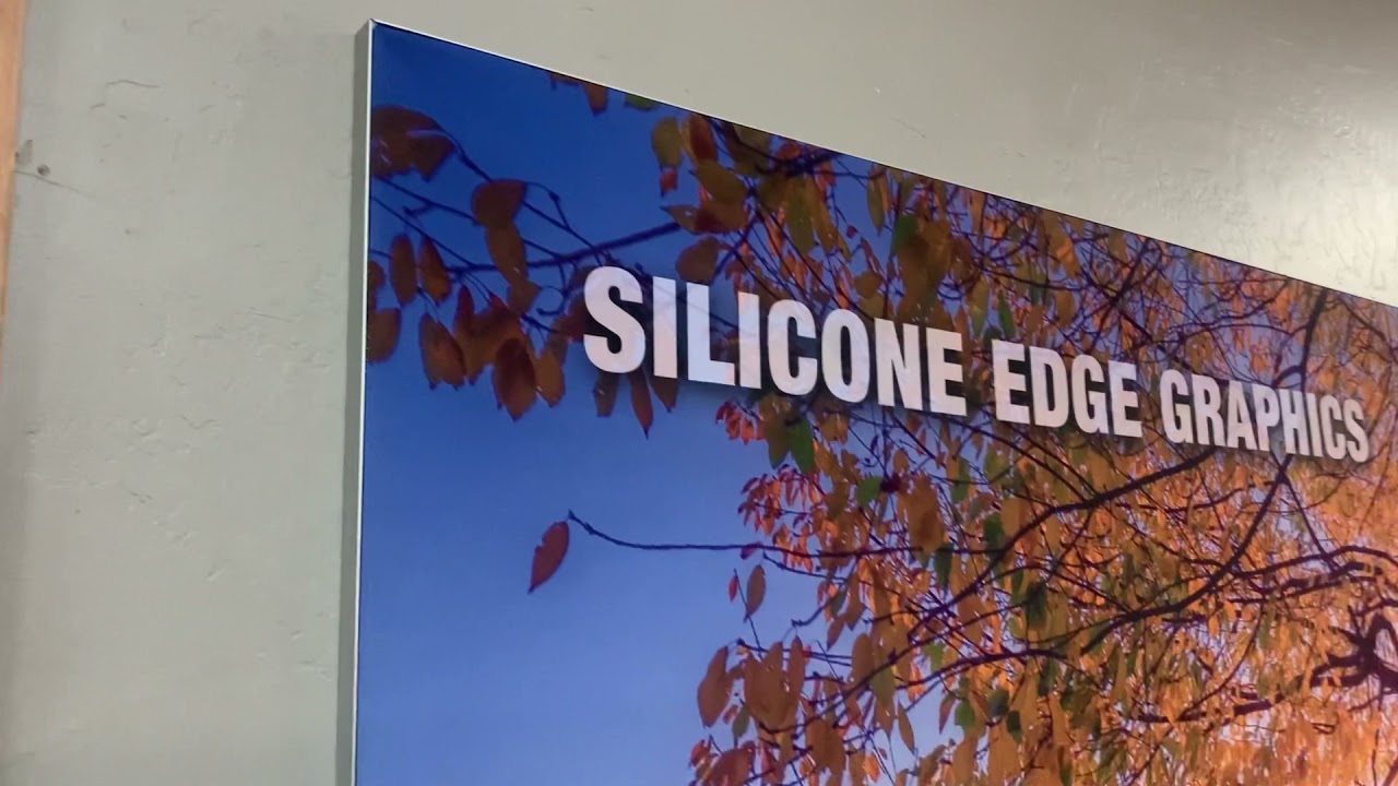 SEG cloth print silicone edge and aluminum frame