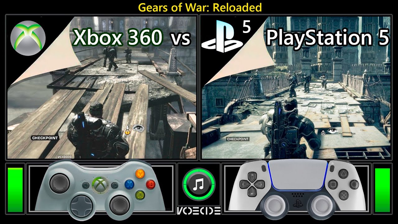 Gears of War: Reloaded (Xbox 360 vs PlayStation 5) Real Hardware Comparison