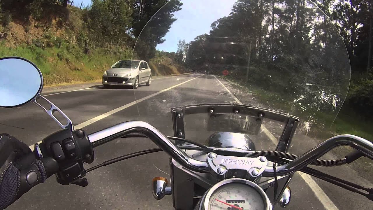 17 minutes of road pr0n riding a *chinese* chopper