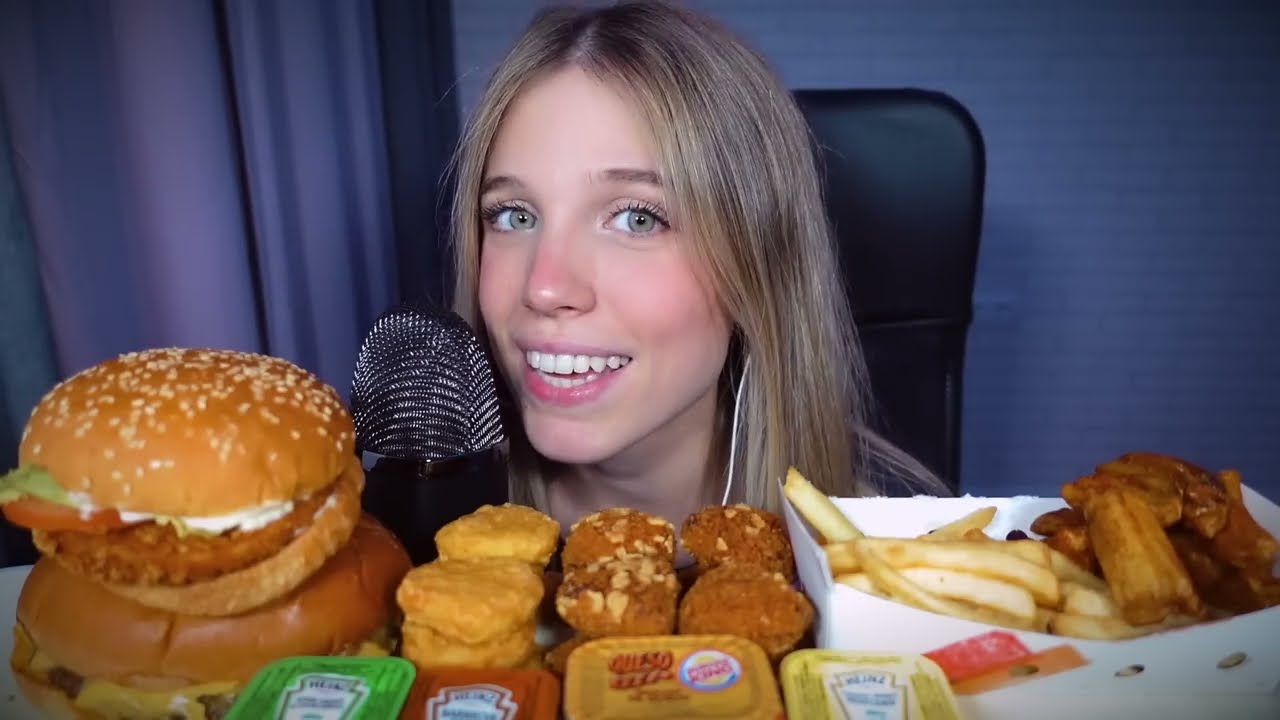 ASMR COMIENDO BURGER KING 🍔 CRUJIENTE Y RELAJANTE (Mouth sounds)