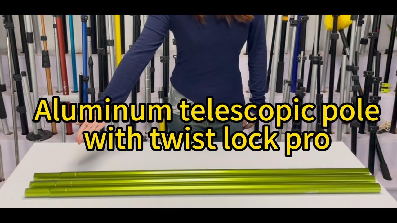 Aluminum telescopic pole with twist lock pro