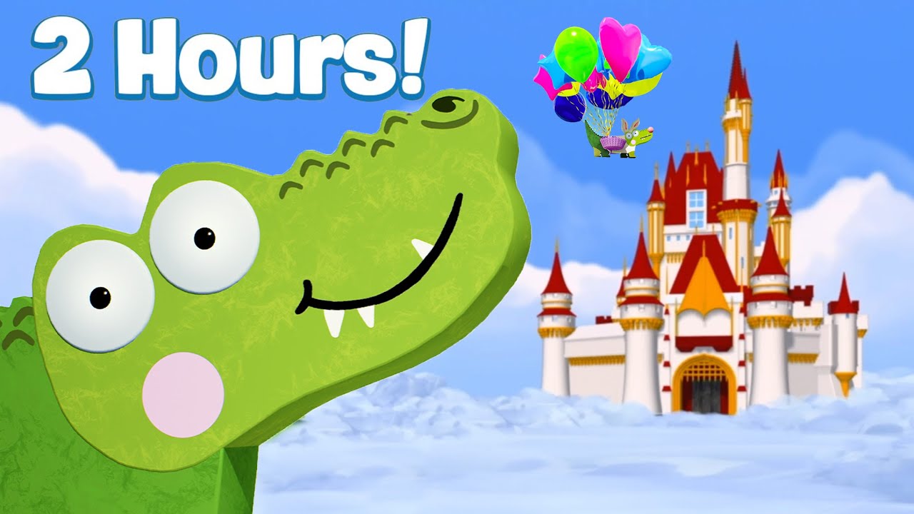 Silly Crocodile | 2 Hours of Crocodile Cartoons For Kids | Featuring Hiding Crocodile