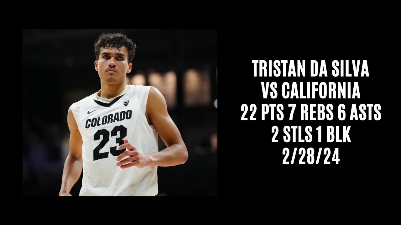 Tristan da Silva vs California (22 PTS 7 REBS 6 ASTS 2 STLS 1 BLK) 2/28/24