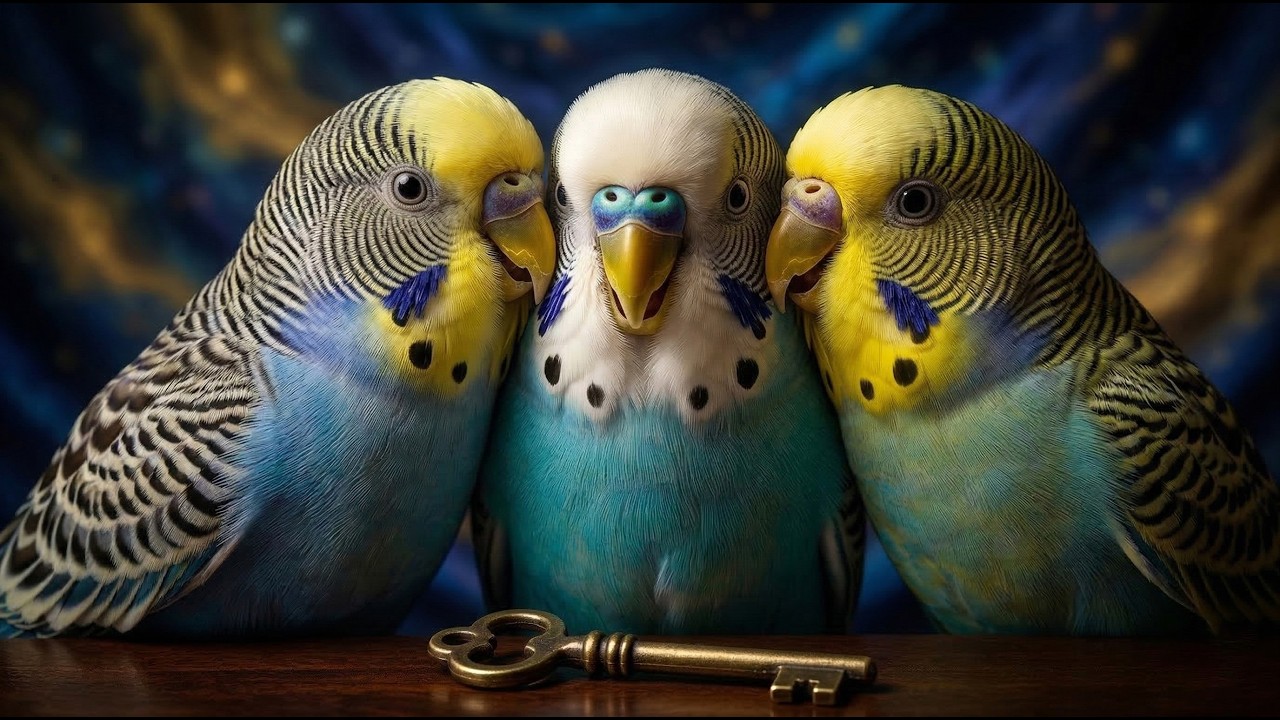 Warm, Happy Budgie Sounds for Cold Winter Days (Bird Therapy)