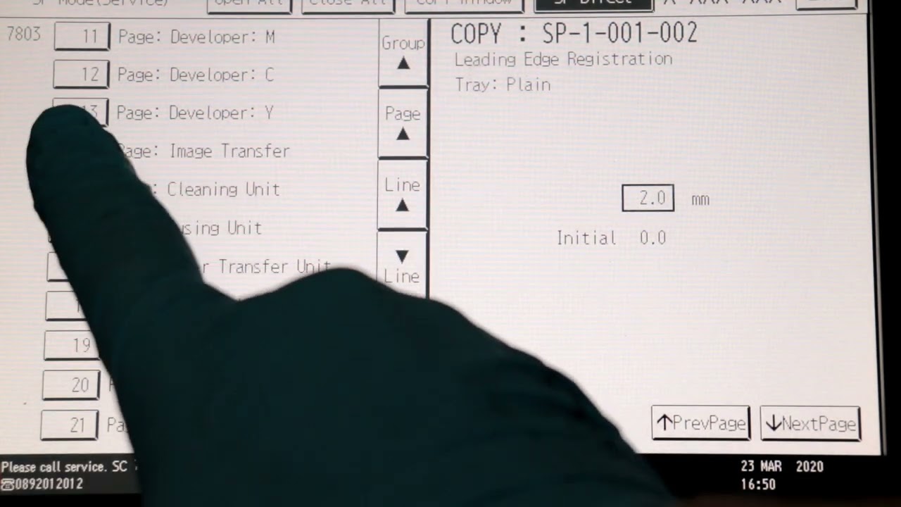 RICOH MPC3002 MPC4502 MPC5502 TRANSFER reset licznik po wymianie