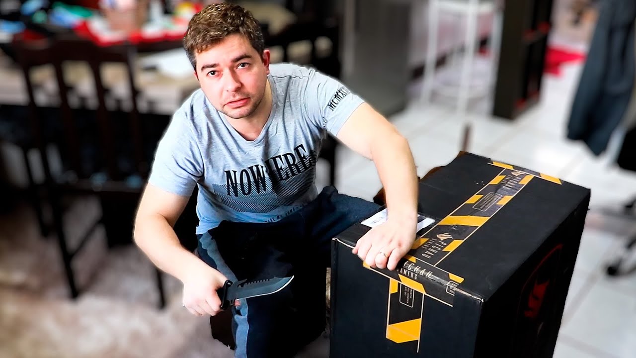 UNBOXING do Meu PRIMEIRO PC GAMER e fiz Besteira!