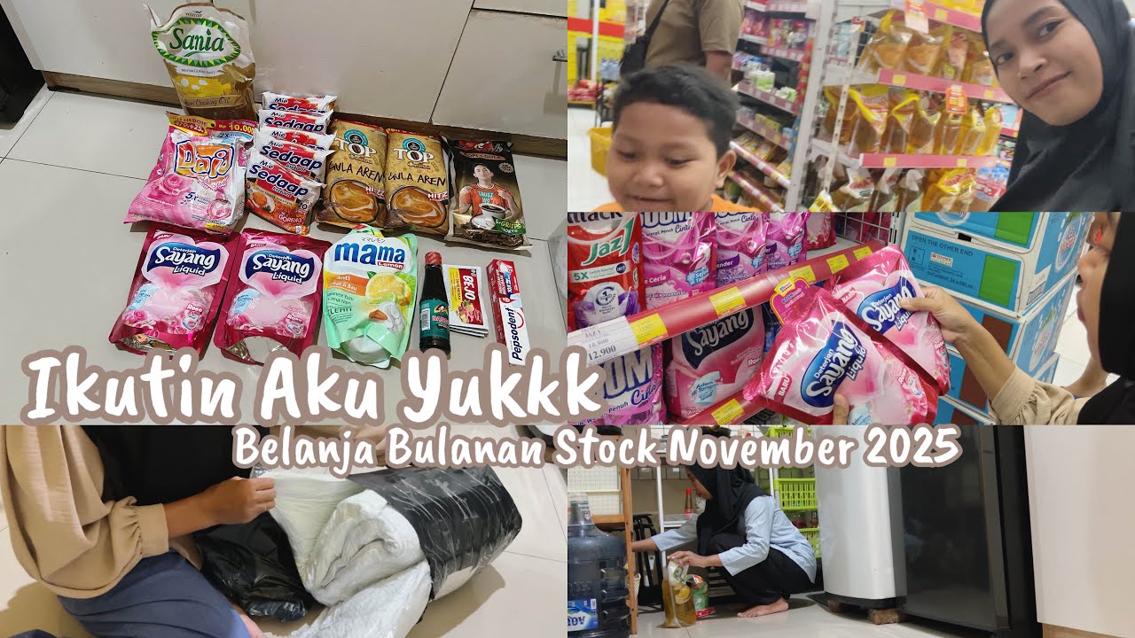 belanja bulanan stock november 2025 di alfamart dan toko agen langsung rapi-rapi ke tempatnya