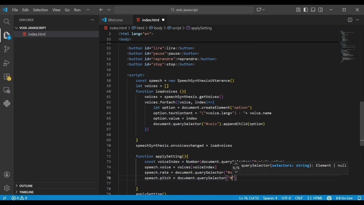 Transformer du Texte en Audio multi-langue avec JavaScript (Version Pro)