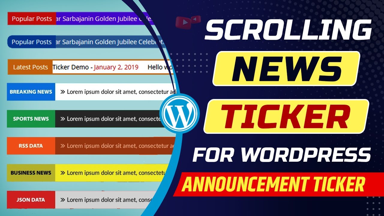 How to add scrolling news in WordPress website | How to add news ticker in WordPress blog