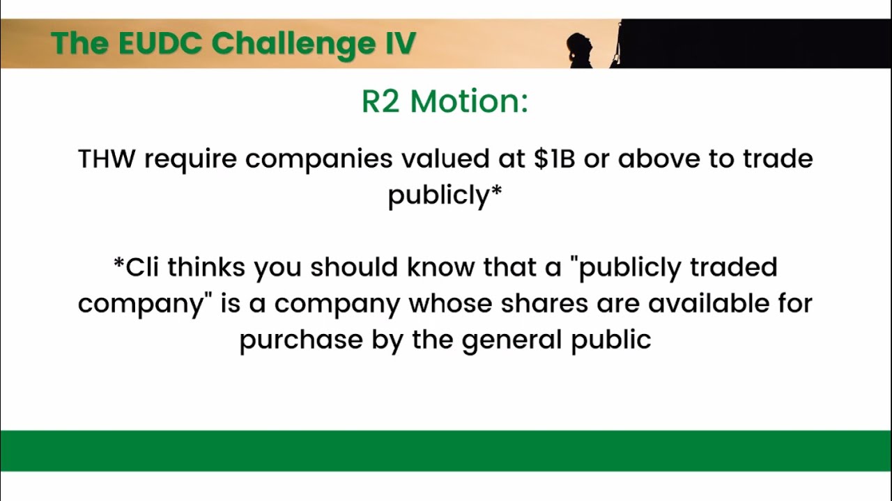 EUDC Challenge IV - Round 2 (With rationale)