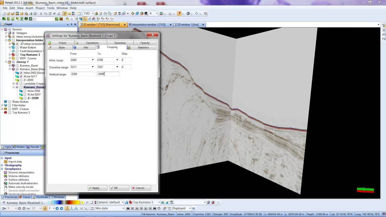 ESCI 428: Cropping seismic