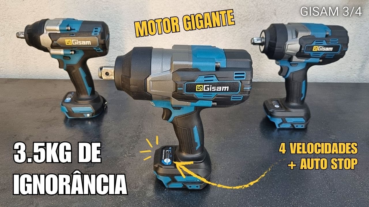 BRUTA DEMAIS! Chave de Impacto GISAM 3/4 A Mais Forte que Já Testei! | C21-SQI-BCE