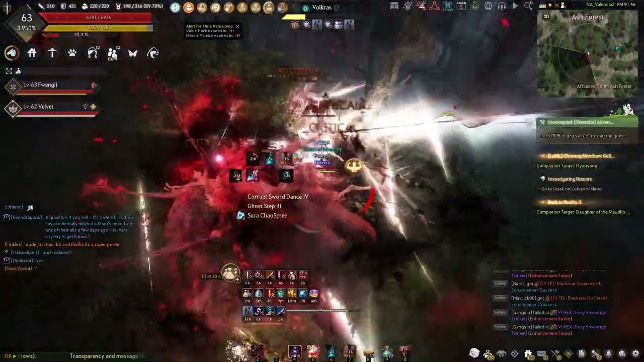 Black Desert Online Lv. 63 Awakening Ninja leveling part 99: big grinding at Ash Forest!