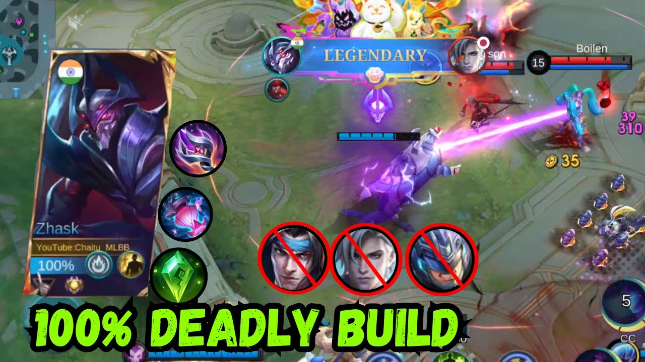 100% Deadly Zhask 😈 | MVP 10 Kills | Aamon, Badang & Johnson Destroyed | MLBB