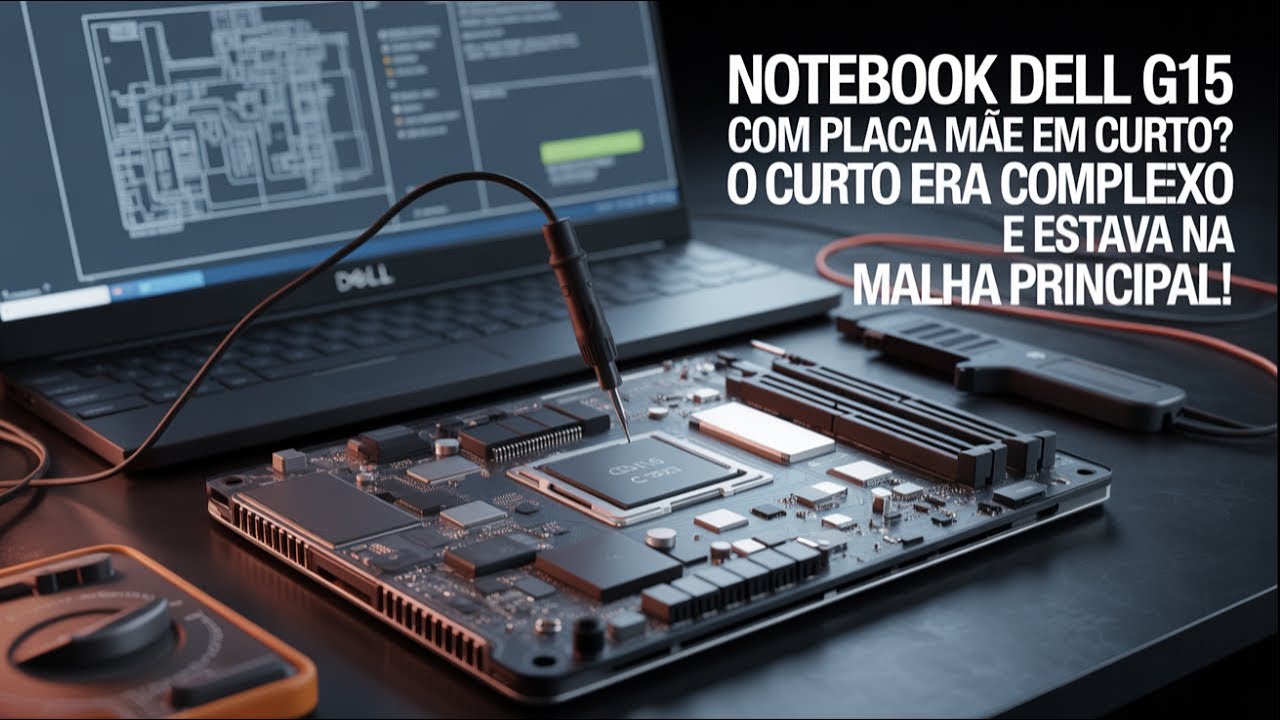 NOTEBOOK DELL G15 COM PLACA MÃE EM CURTO? O CURTO ERA COMPLEXO E ESTAVA NA MALHA PRINCIPAL!