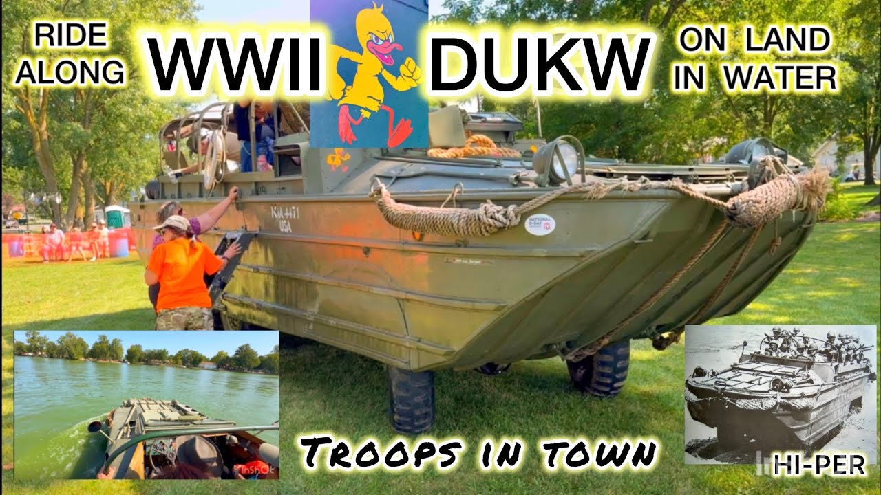 WWII “DUCK” DUKW CRUISE LAND & WATER GMC SIX WHEEL DRIVE PLUS  A PROPELLER GET HISTORY & INNOVATION