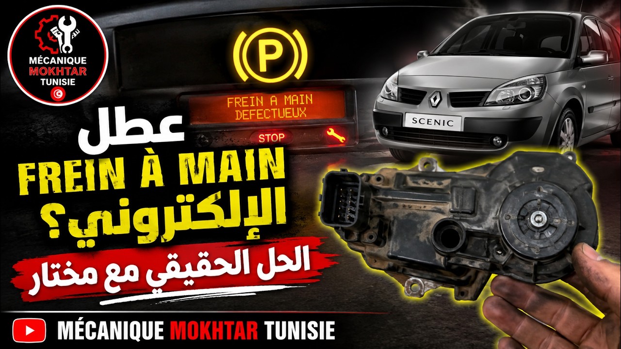 Renault Scénic 2 reparation Parking frein électronique - اصلاح الفرامل اليد - mécanique mokhtar