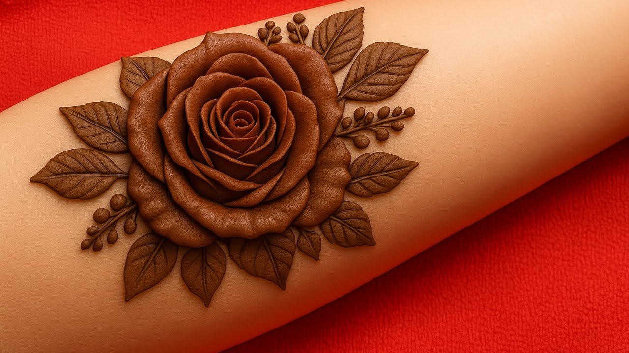 Trending mehndi design 🌹 rose #mehndi #youtubevideo #trending