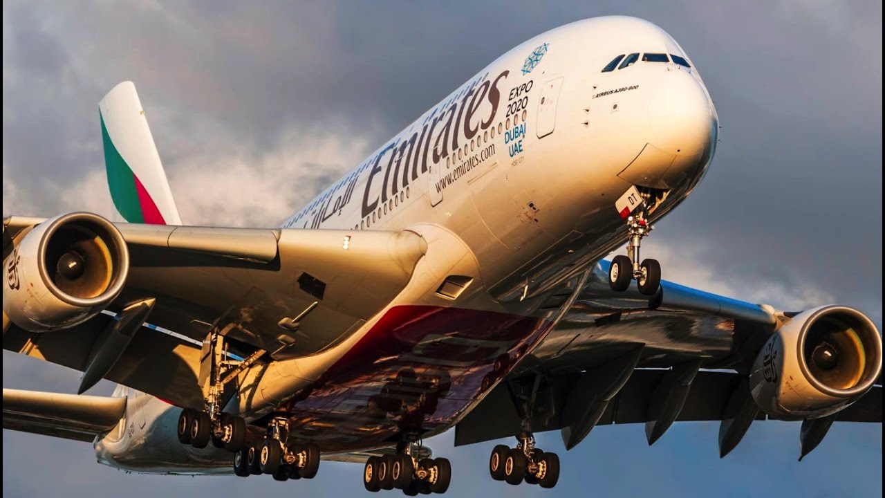 [Approach and Landing]Emirates Airbus A380 landing in Mauritius (Ssr Airport)