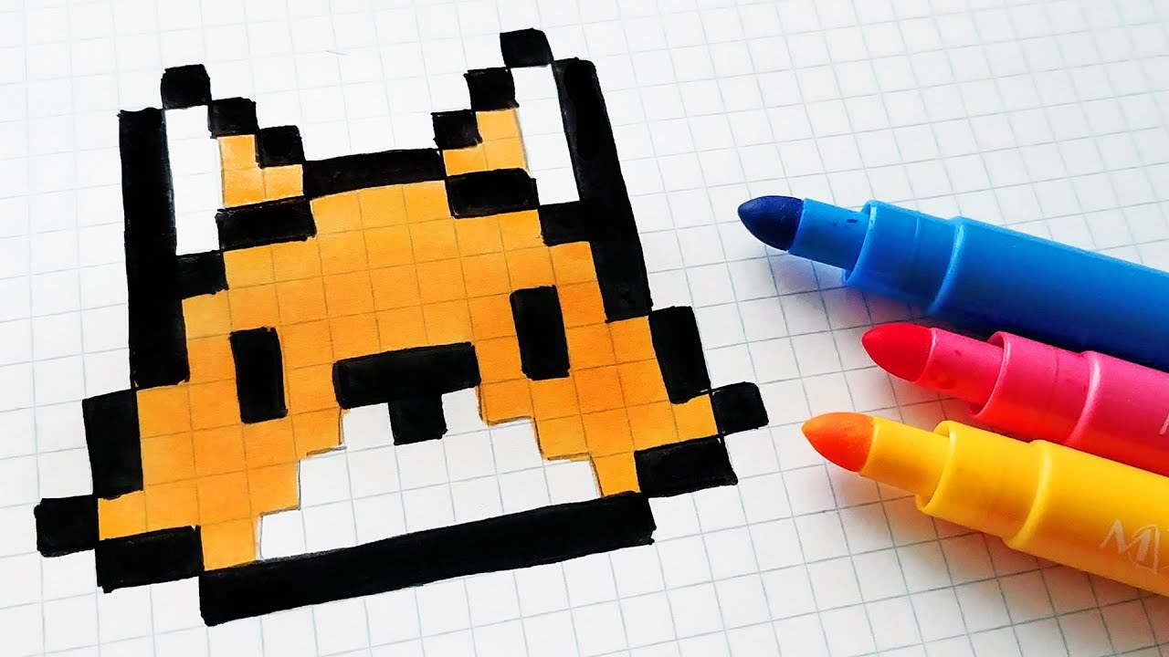 Handmade Pixel Art - How To Draw Kawaii Fox #pixelart