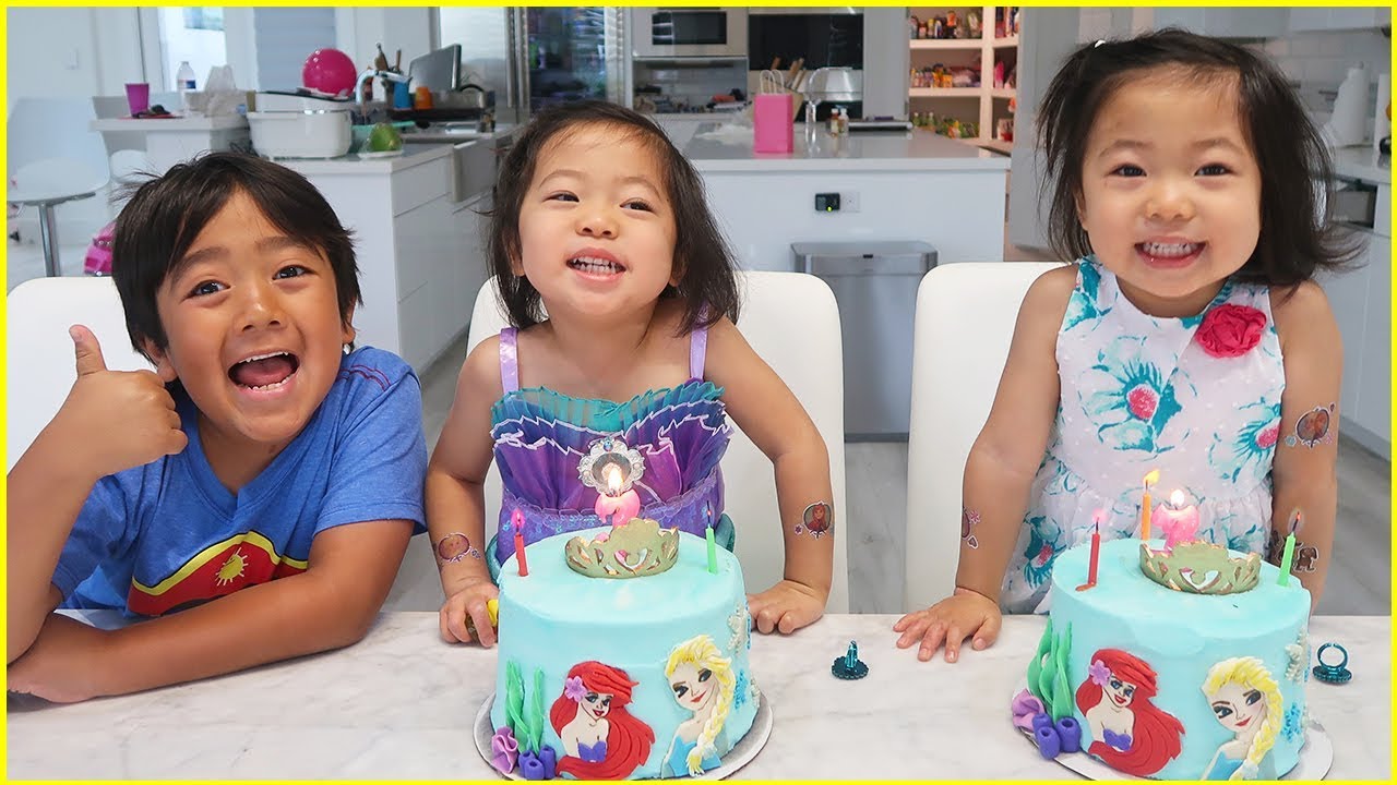 Ryan Emma and Kate Celebrate 3rd Happy birthday with Indoor Playground!!