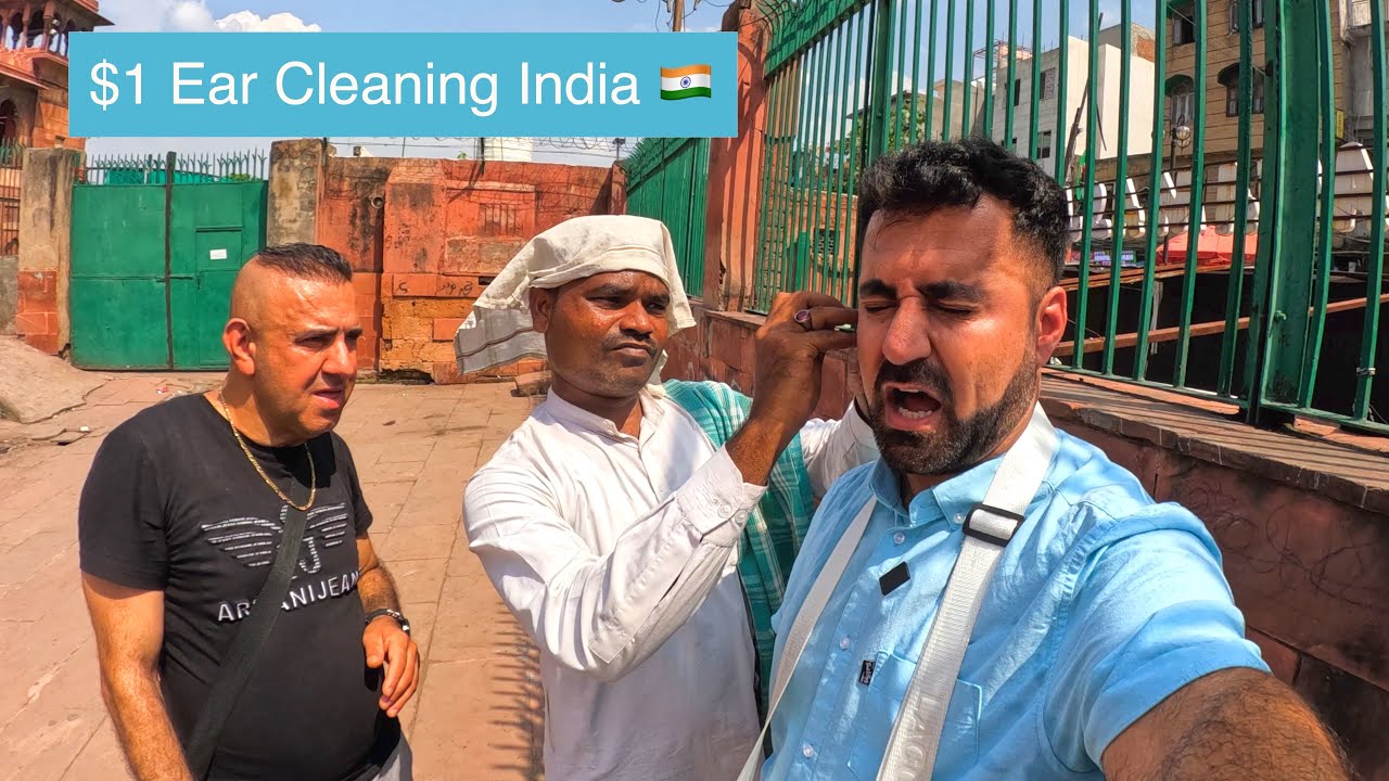 ۱ دۆلار پاکردەنەوەی گوێ لە هندستان 🇮🇳 Ear cleaning India