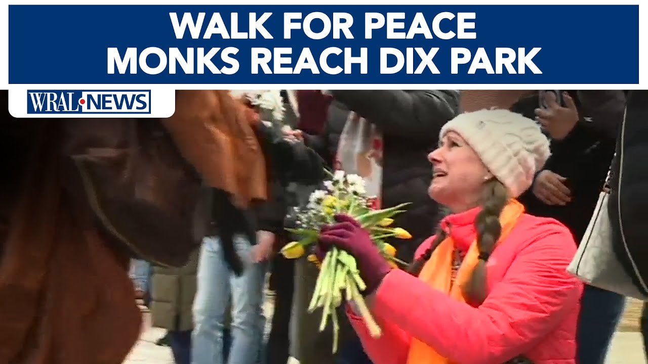 Walk For Peace: Monks Reach Dix Park in Raleigh
