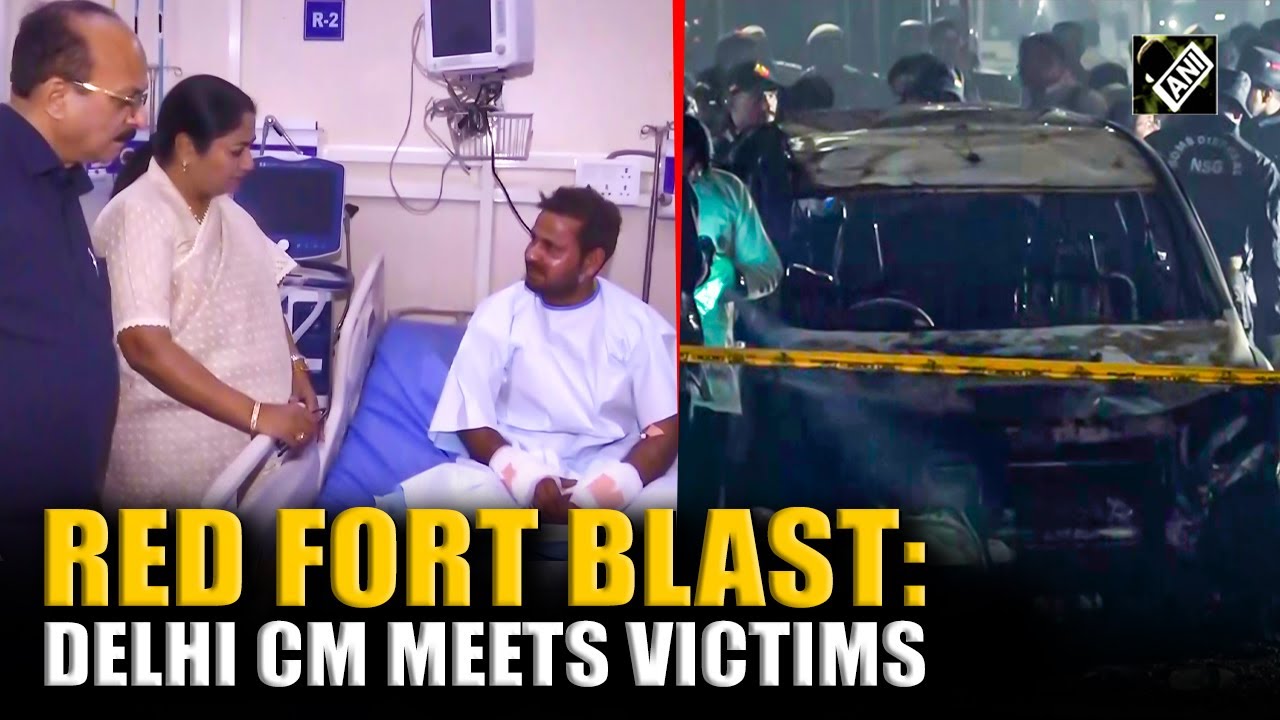 National Capital in panic, Delhi CM Rekha Gupta arrives at LNJP Hospital, meets victims