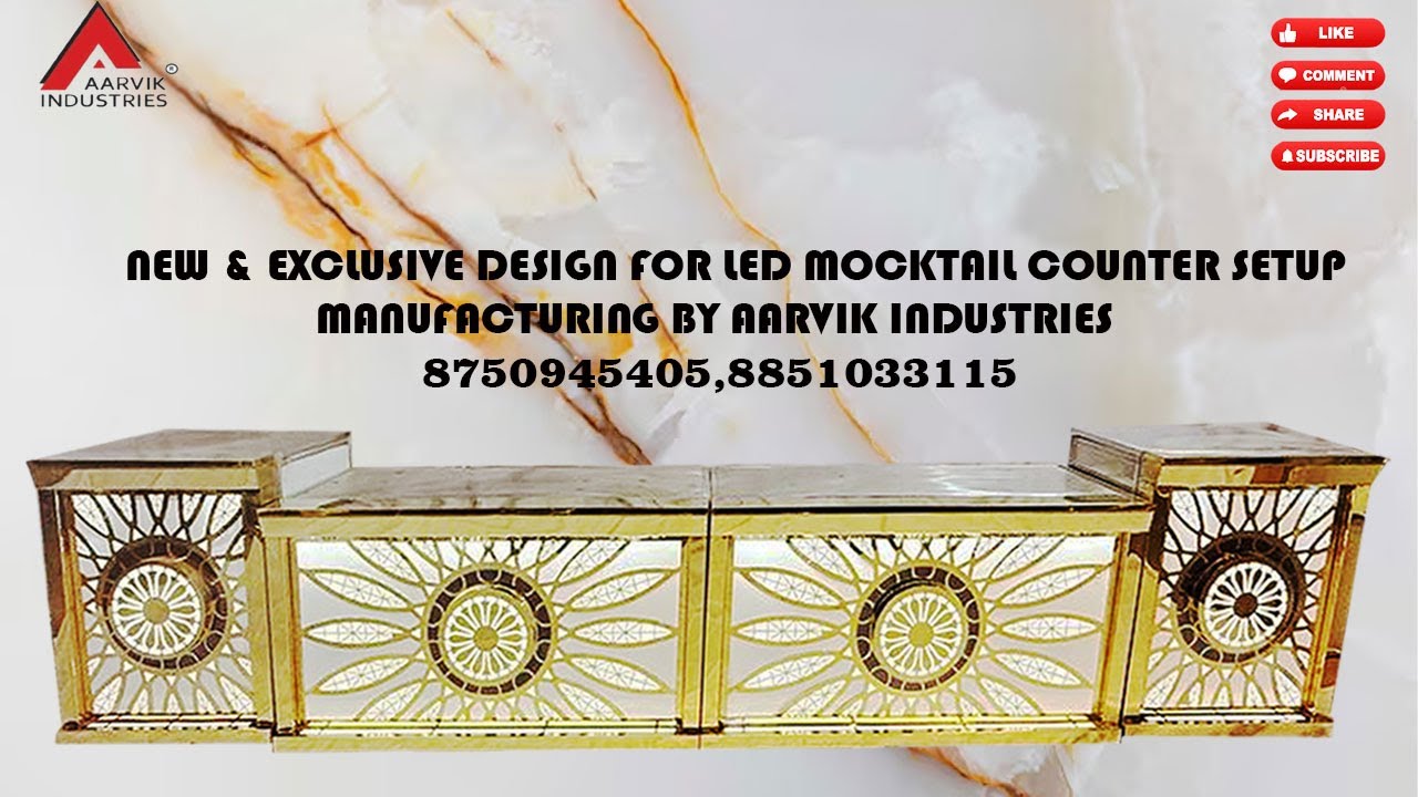 NEW LATEST DESIGN OF STAINLESS STEEL LED CATERING COUNTER SETUP INTRODUCED BY AARVIK INDUSTRIES