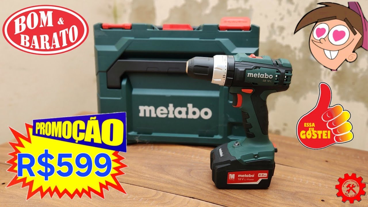 URGENTE O PRE&Ccedil;O CAIU MUITO...Parafusadeira Furadeira METABO 18V CAS SB18L