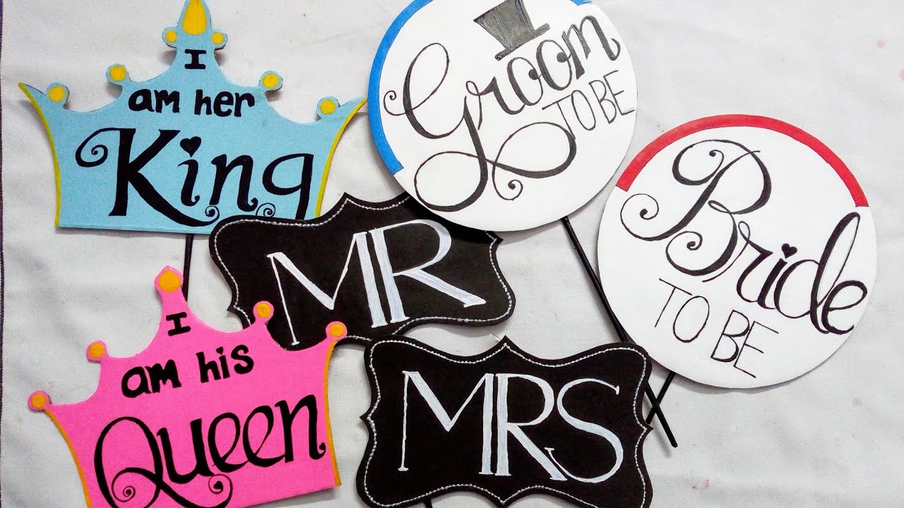 How To Make Wedding Props | Wedding Party Props | Photo Booth Board | DIY CraftsLane