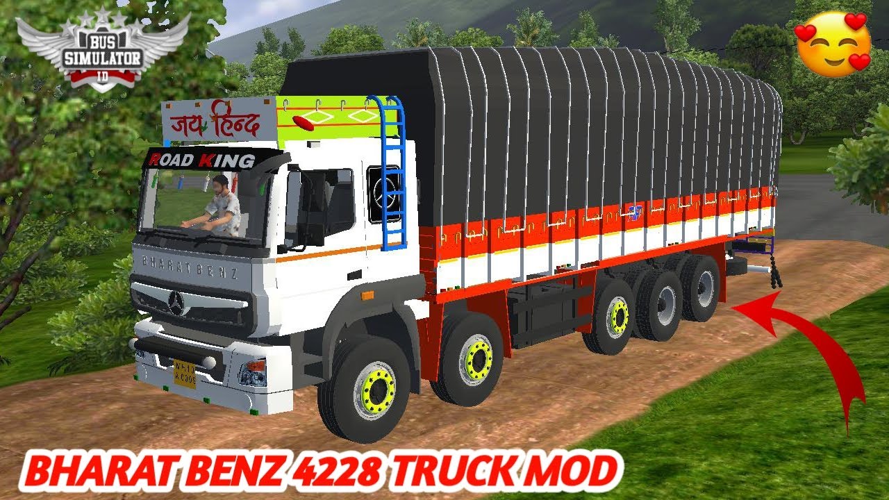 🔥🤩✨ Download BHARATBENZ 4228 TRUCK MOD For Bus Simulator Indonesia