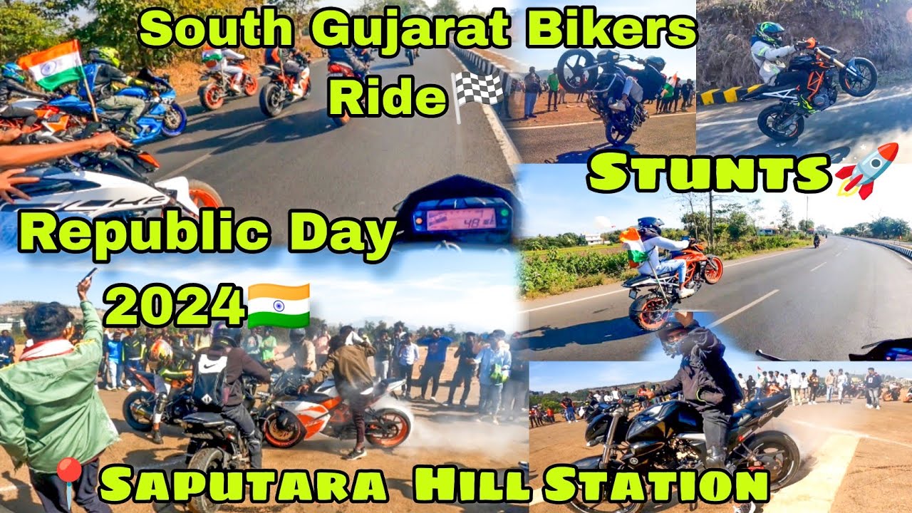 South Gujarat Bikers Club Ride🏁|| Republic Day 2024🇮🇳|| Saputara Hill Station.