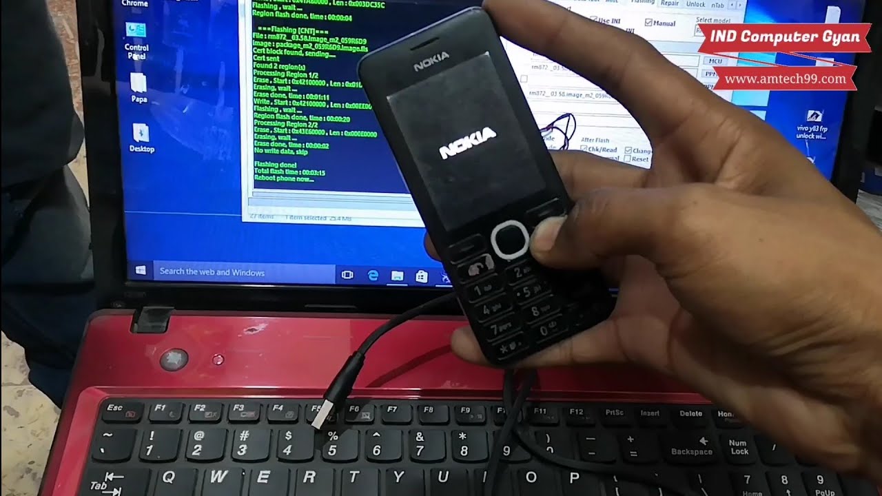 Nokia 206 (rm-872) flash without any box | easy method without usb in Hindi