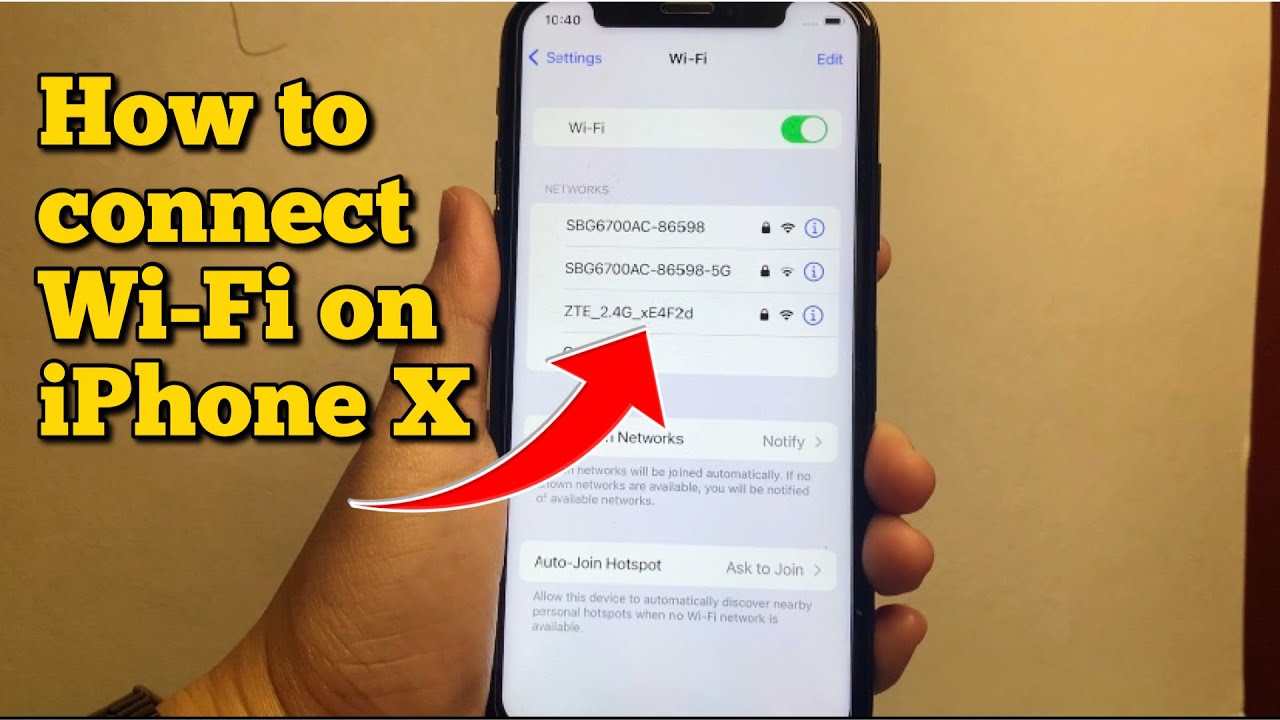 How to connect WiFi on iPhone X
